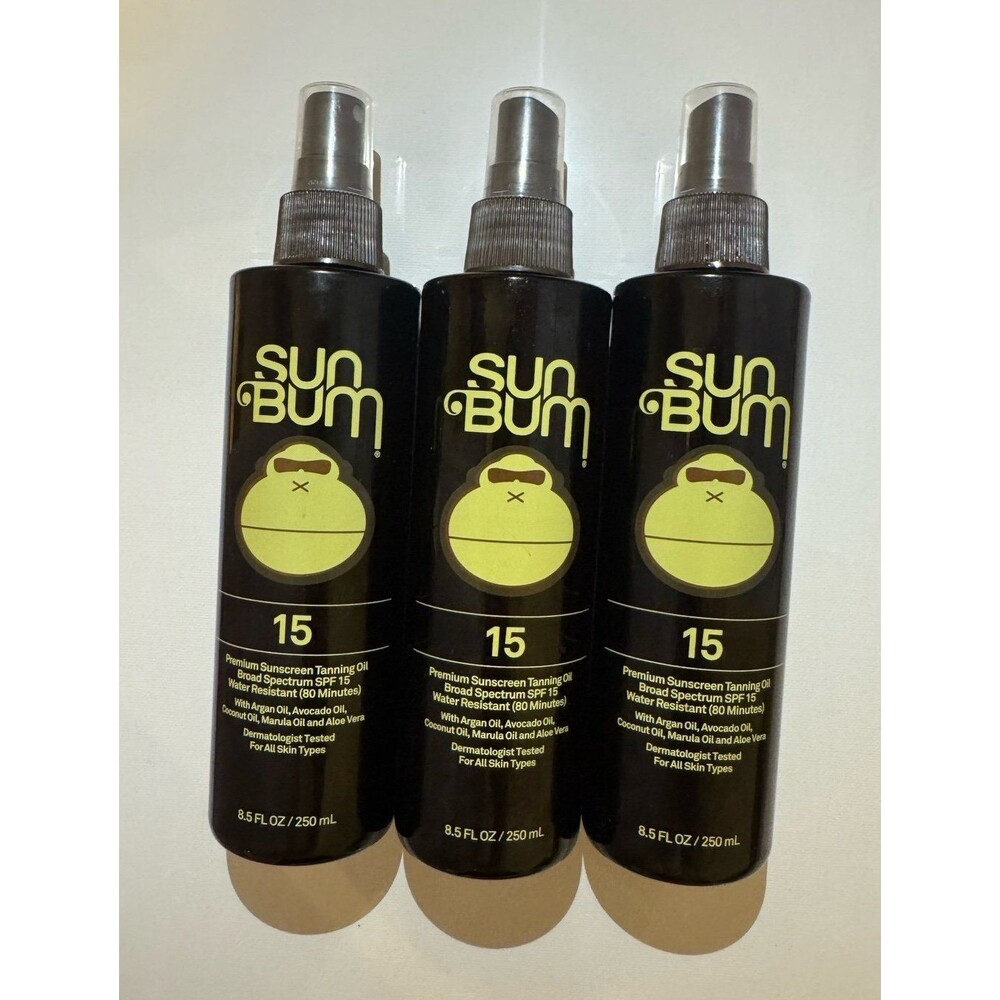 3 pack of Sun Bum tanning oil